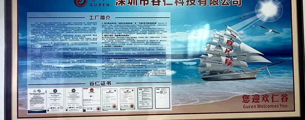 GUREN company profile and certification board