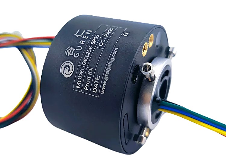 GUREN GK1256-6P05 through bore slip ring with color coded wires