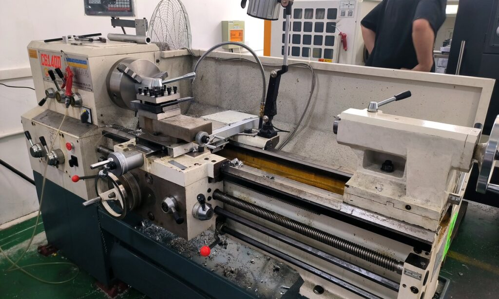 Titanium alloy shaft machined on a CNC lathe