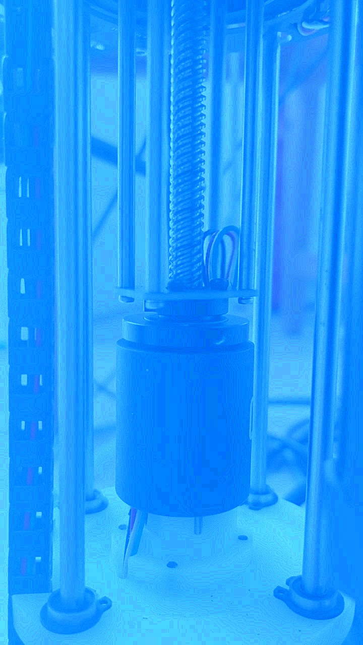 Large through bore slip ring on vertical test rig