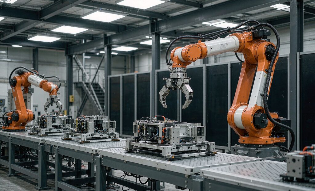 Slip rings for robotic arms and automated production lines